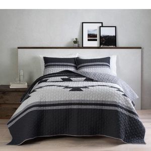Pendleton storm breaker quilt charcoal gray queen with 2 shams
